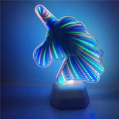 Hjärta Spegel LED Nattlampa | Veska Enhörning