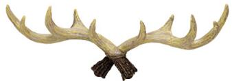 Horn Dekorerad Krok för Jacka | Veska Beige