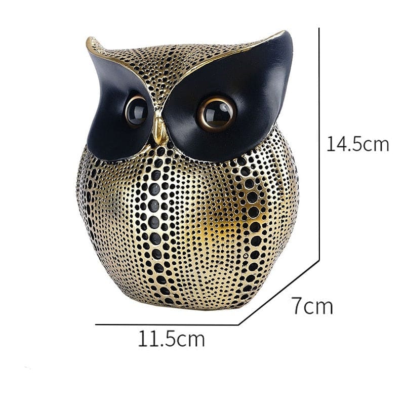 Hornet Owl Figurer | Veska Svart - Guld