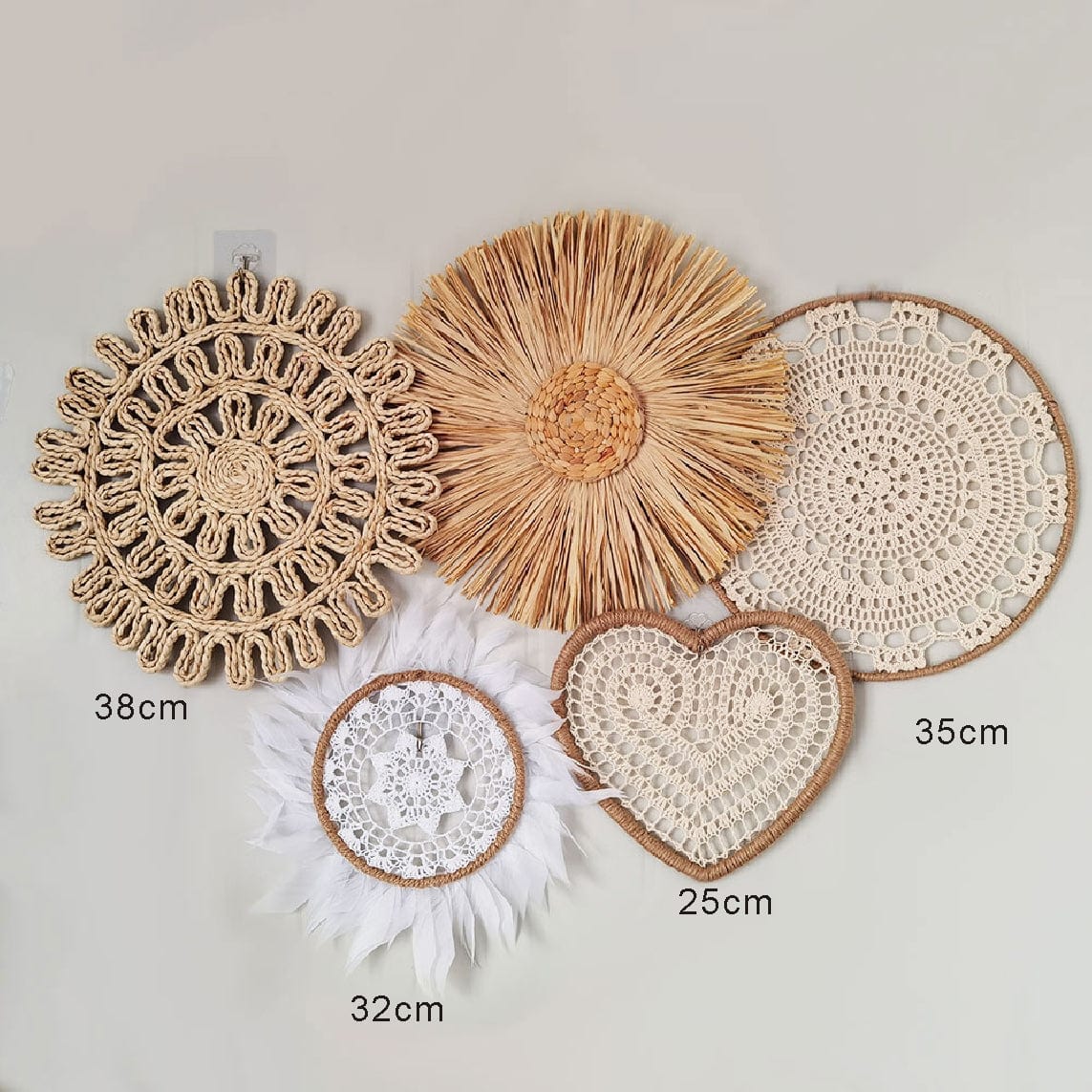 Höst Rattan Väggkonst Set | Veska