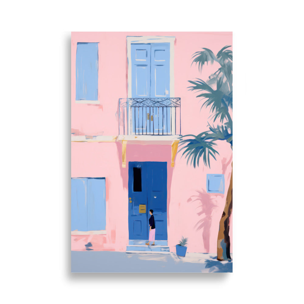 House with Blue Door | Veska 61×91 cm