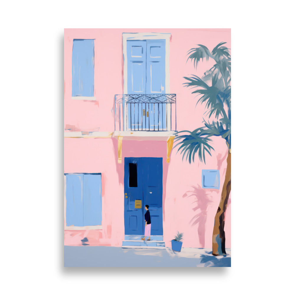 House with Blue Door | Veska 70×100 cm