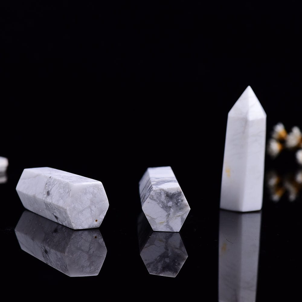 Howlite Crystal Point Tower | Veska