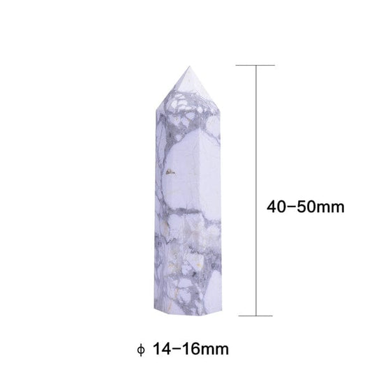 Howlite Crystal Point Tower | Veska 4-5 cm 1.6''-2''