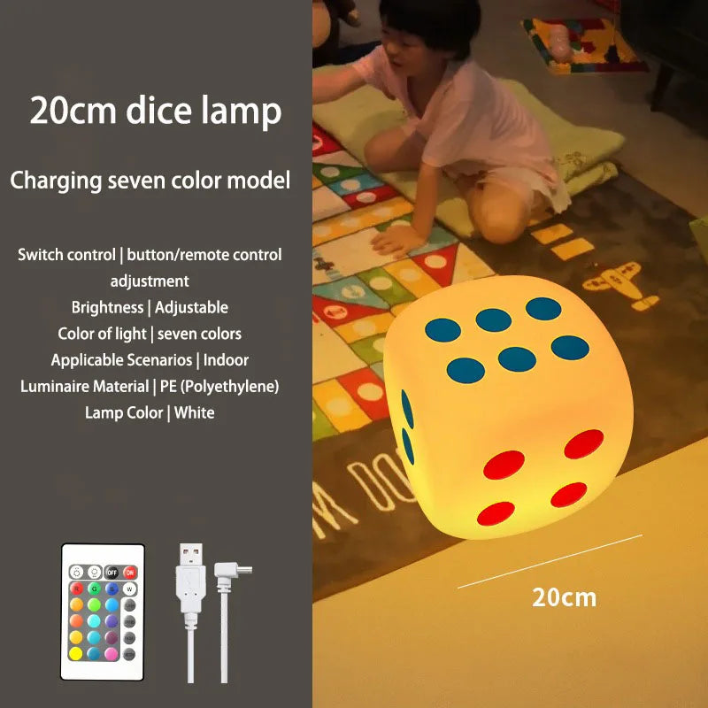 Huge Dice Sängbord Atmosfär Golv Bordslampa | Veska 20CM 1