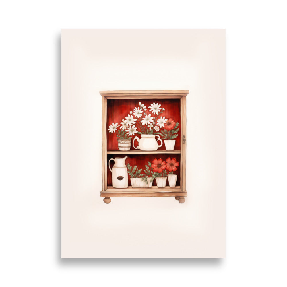 Hylla med blommor | Veska 50×70 cm