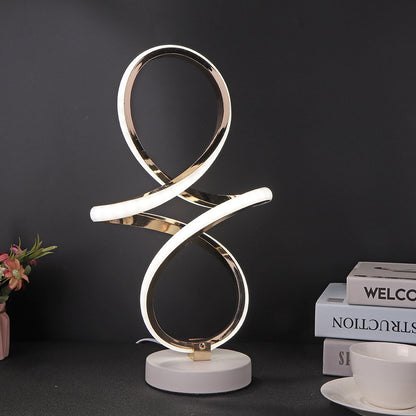 InfinityGlow – LED Spiral Table Lamp med oändlig design | Veska Kall Ljus