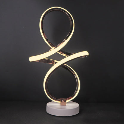 InfinityGlow – LED Spiral Table Lamp med oändlig design | Veska Varmt ljus