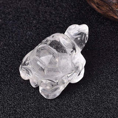 Inristad Kristall Sköldpadda | Veska Rocks Crystal Quartz