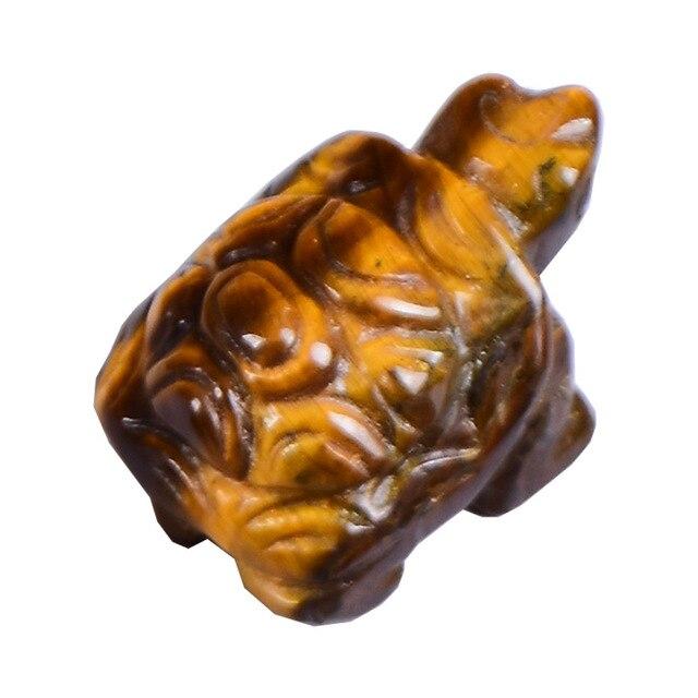Inristad Kristall Sköldpadda | Veska Tiger's Eye