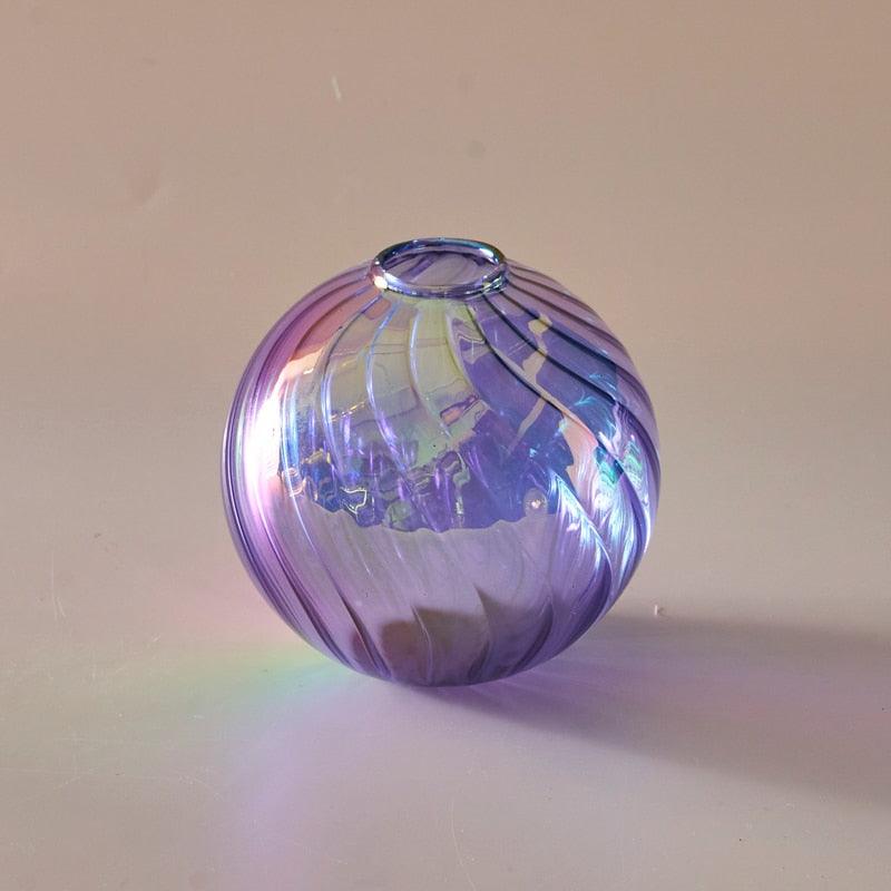 Iridescent Ball Flower Vase | Veska Medium Lila