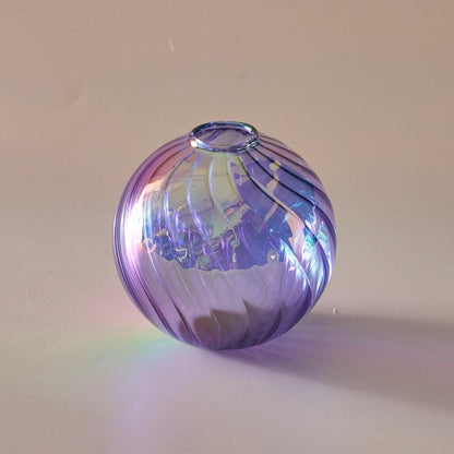 Iridescent Ball Flower Vase | Veska Medium Lila