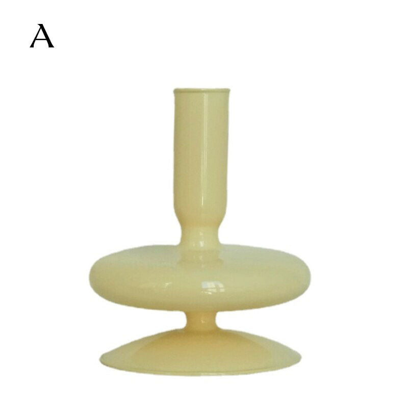 Ivory Glass Candleholder | Veska