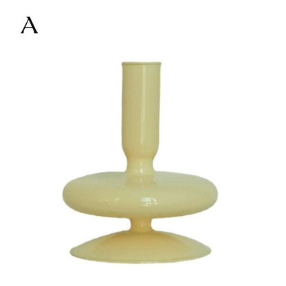 Ivory Glass Candleholder | Veska