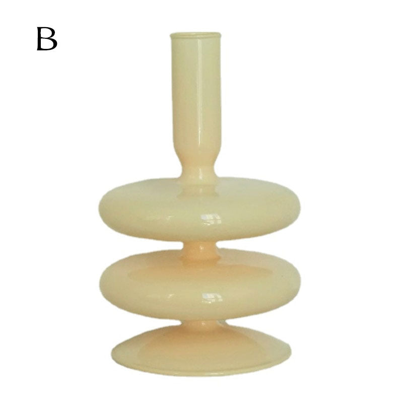 Ivory Glass Candleholder | Veska B