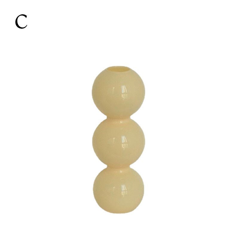 Ivory Glass Candleholder | Veska C