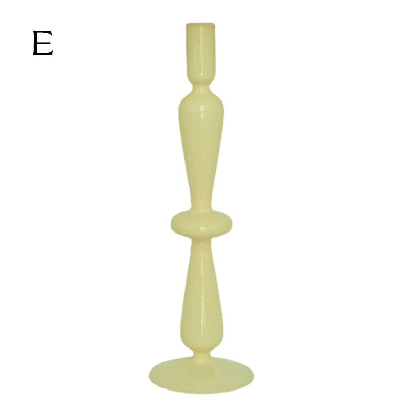 Ivory Glass Candleholder | Veska E