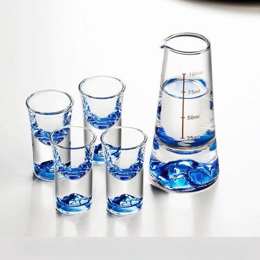 Japan Style Blyfritt Bergsglas Set | Veska B 1 hällare 4 koppar
