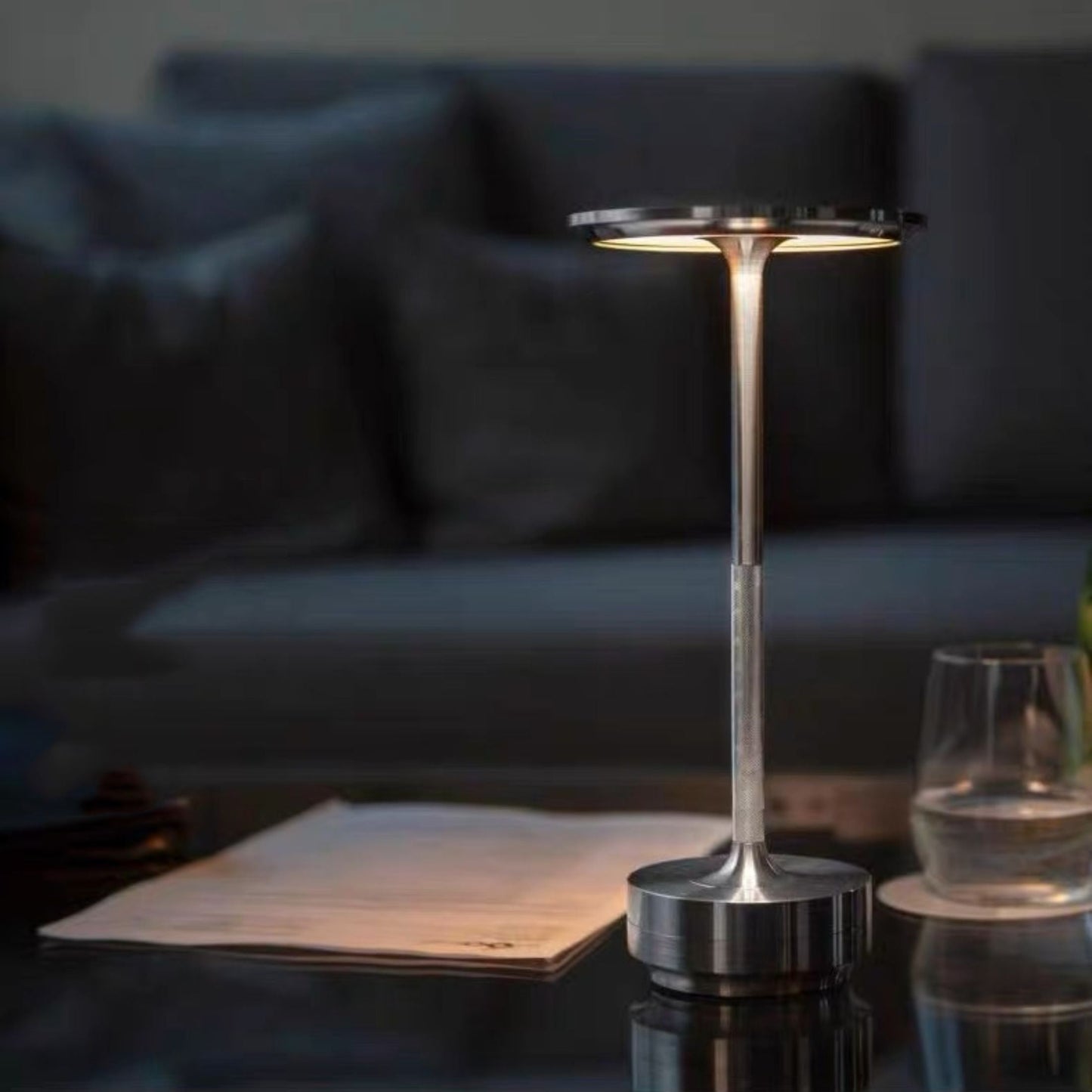 Japansk Stil LED Touch Bordslampa - ZenLight | Veska Silver Stil A