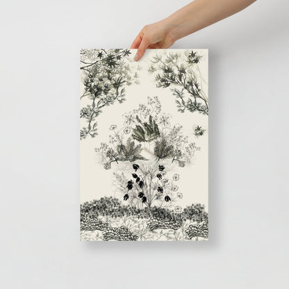 Japansk trädgårdsscen väggkonst | Veska 12×18