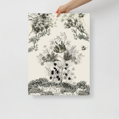 Japansk trädgårdsscen väggkonst | Veska 18×24