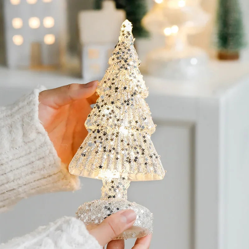 Jul Tids LED Frostad Glasträd Lampa | Veska