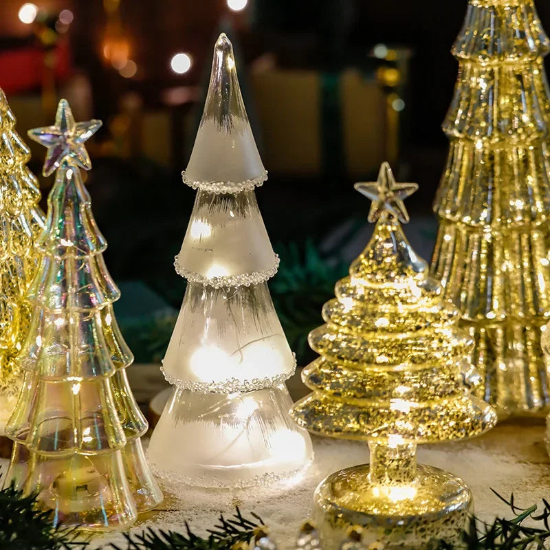 Jul Tids LED Frostad Glasträd Lampa | Veska