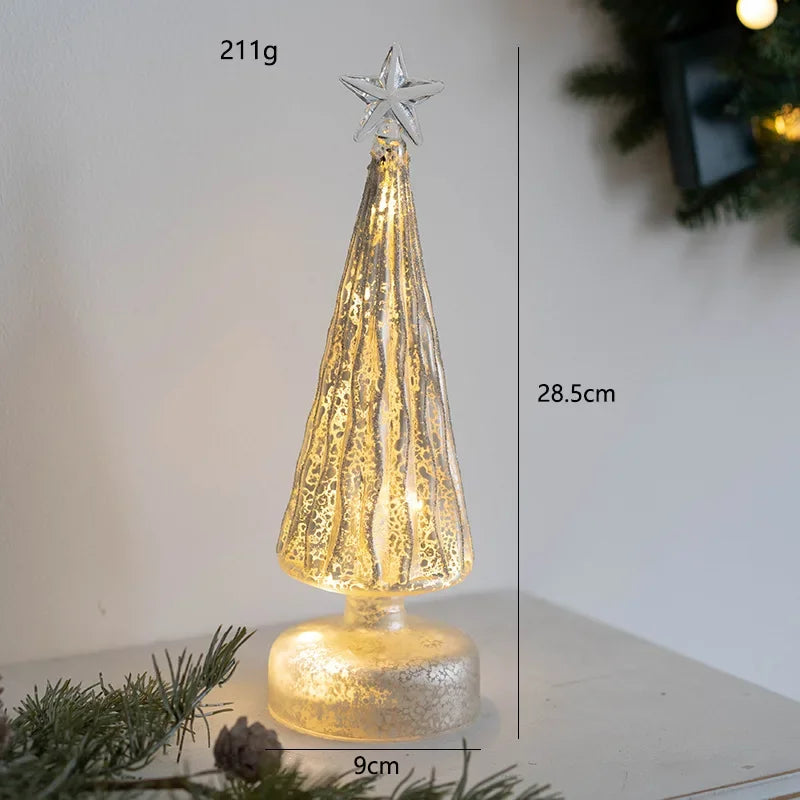 Jul Tids LED Frostad Glasträd Lampa | Veska