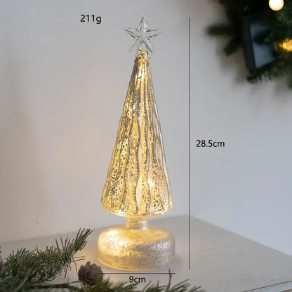 Jul Tids LED Frostad Glasträd Lampa | Veska