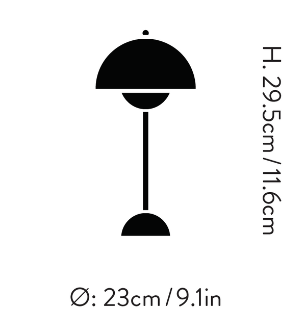 Justerbar ljusstyrka blomkruka lampa - Italiensk uppladdningsbar bordslampa VP3 | Veska