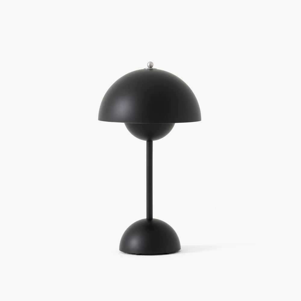 Justerbar ljusstyrka blomkruka lampa - Italiensk uppladdningsbar bordslampa VP3 | Veska Matt svart