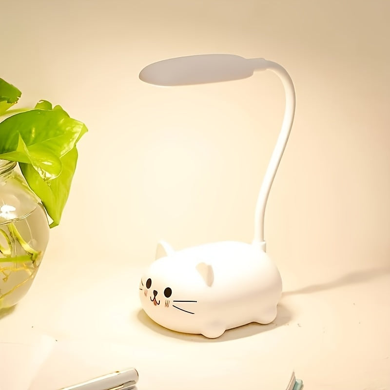 KatanaLight Lampa - Justerbar LED med USB-laddningsbar bordslampa Veska Vit