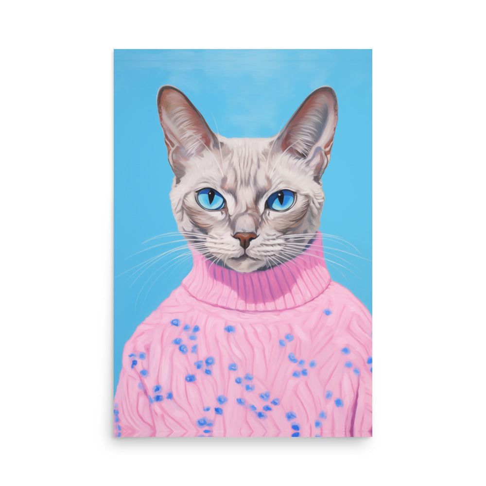 Katt i en tröja | Veska 24″×36″