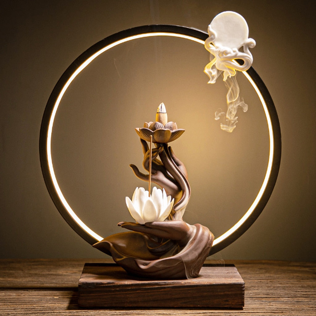 Keramisk Antik Återflödes Vattenfall Rökelse Brännare | Veska