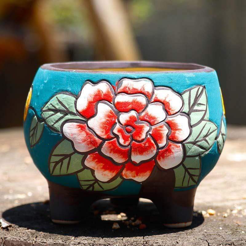 Keramisk Blomma Växtvas | Veska 1