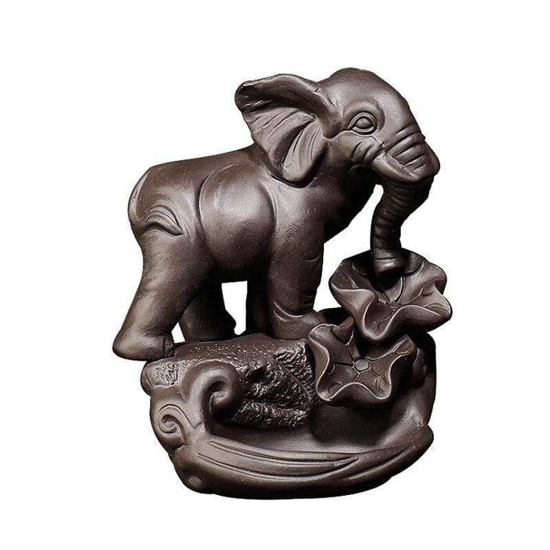 Keramisk Elefant Backflow Rökelsebrännare | Veska