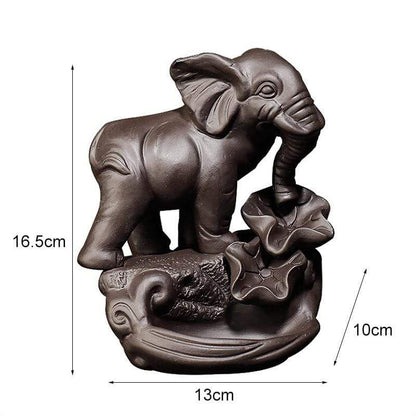 Keramisk Elefant Backflow Rökelsebrännare | Veska