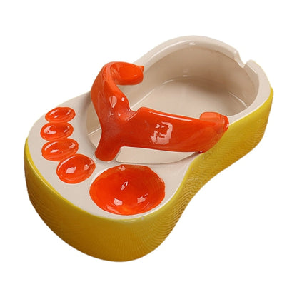 Keramisk Flip Flop Matserveringsskål | Veska Orange