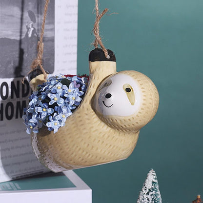 Keramisk Glad Sloth Blomkruka | Veska
