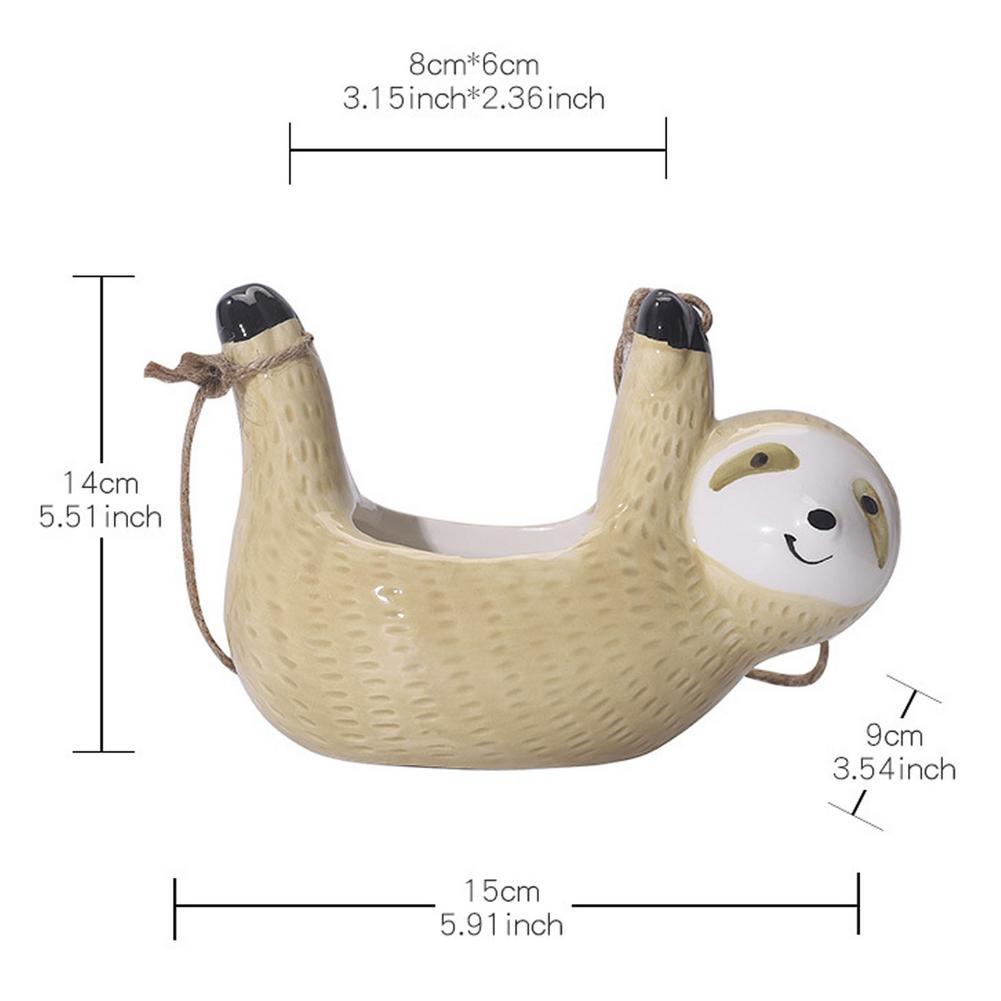 Keramisk Glad Sloth Blomkruka | Veska