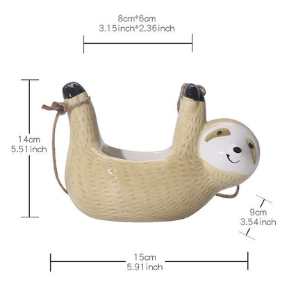 Keramisk Glad Sloth Blomkruka | Veska