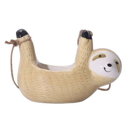 Keramisk Glad Sloth Blomkruka | Veska Gul
