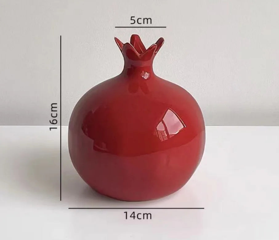 Keramisk Granatäpple Vas | Veska Röd-L