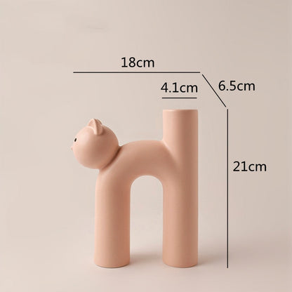 Keramisk katt vas | Veska Rosa
