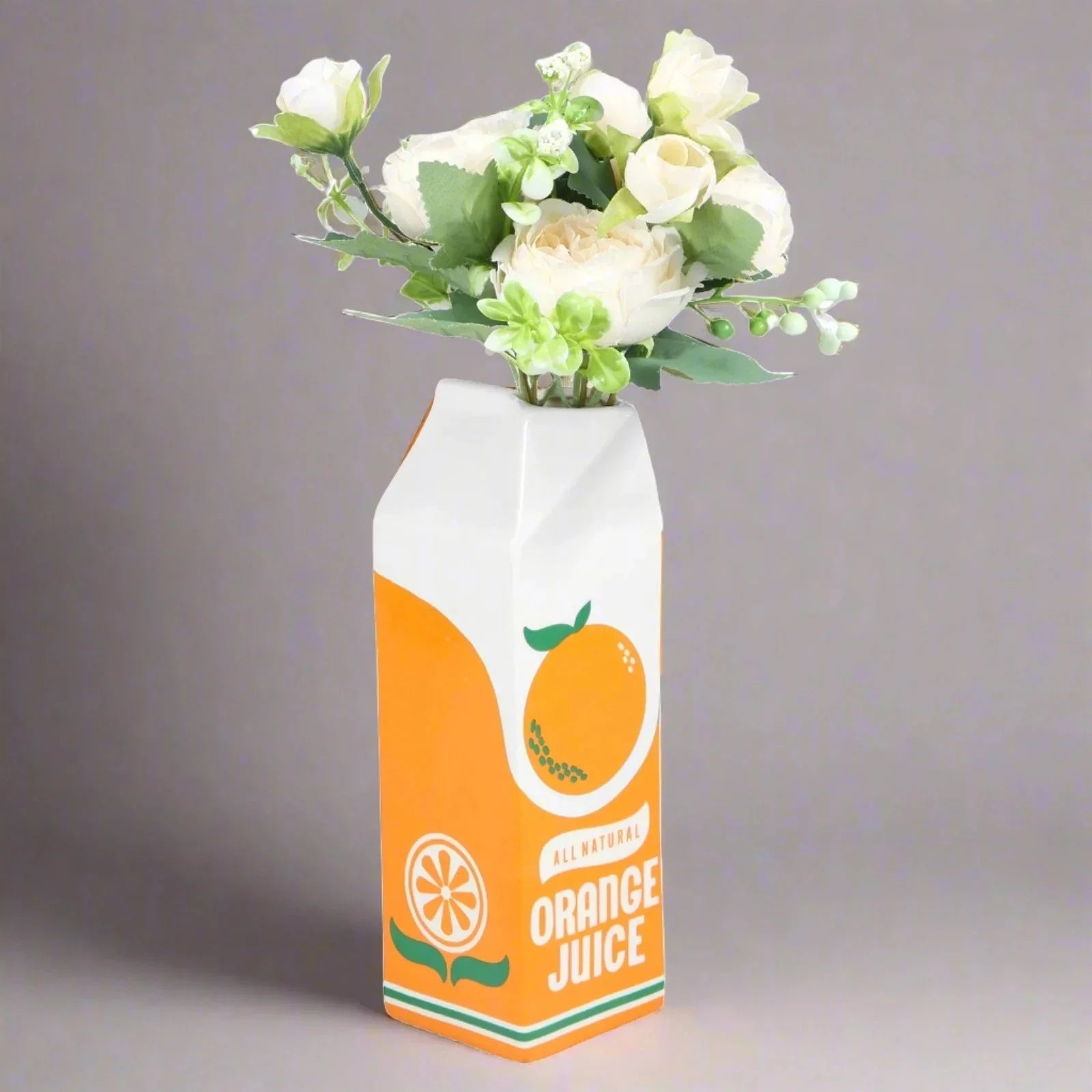 Keramisk vas med apelsinjuice | Veska Apelsinjuice vas