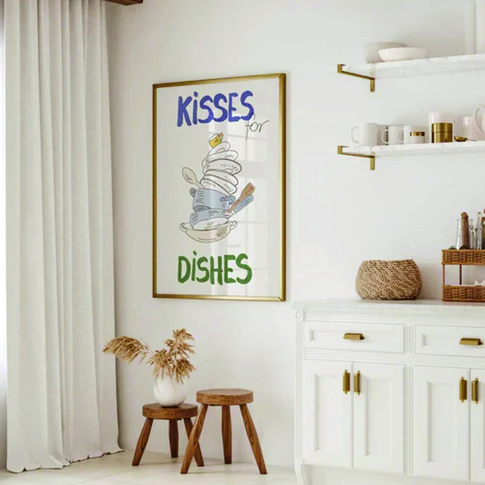 Kisses for Dishes Väggkonst | Veska
