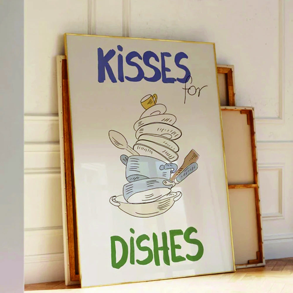 Kisses for Dishes Väggkonst | Veska