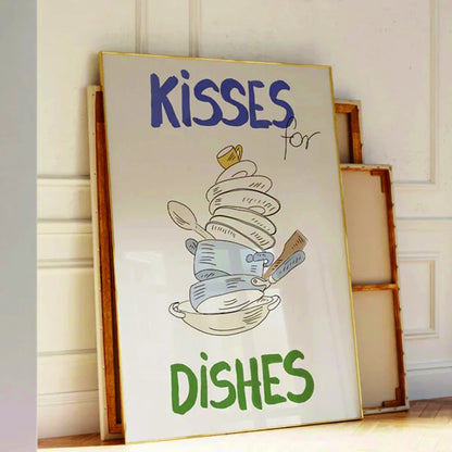 Kisses for Dishes Väggkonst | Veska