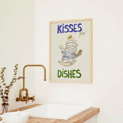 Kisses for Dishes Väggkonst | Veska