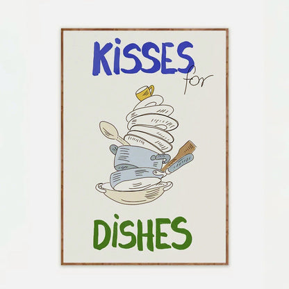 Kisses for Dishes Väggkonst | Veska
